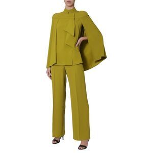 ALBERTA FERRETI Wide Leg Cape Set Women GREEN Pants